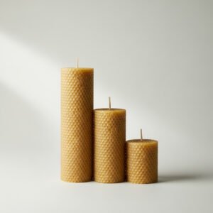 Beeswax Pillar Candle Set